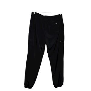 Eddie Bauer Fleece Lined Pant SZ 14 Hiking Drawstring Jogger Cargo Black Outdoor